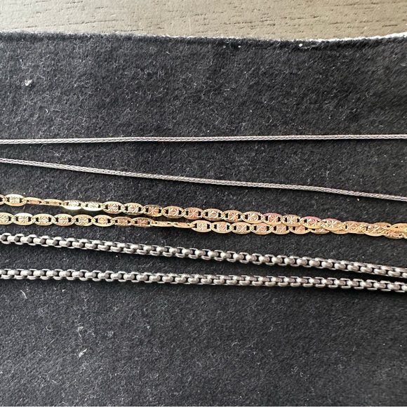 18” Chain necklace in 14K gold, White Rhodium-Plate & Rose Rhodium - Picture 8 of 9